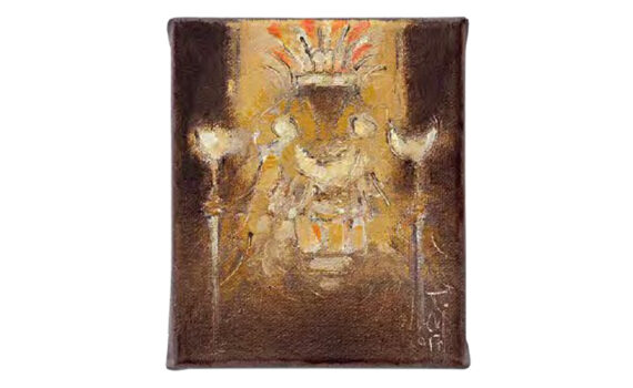 Zilveti - "Inca anónimo I" - huile sur toile -12x10cm - Paris 2017